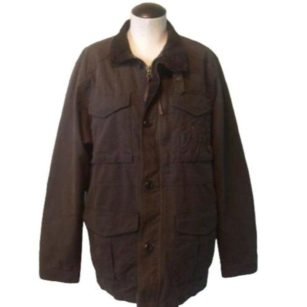 JCrew $198 British Millerain Oilcloth Field Jacket XS carob Winter Coat DR